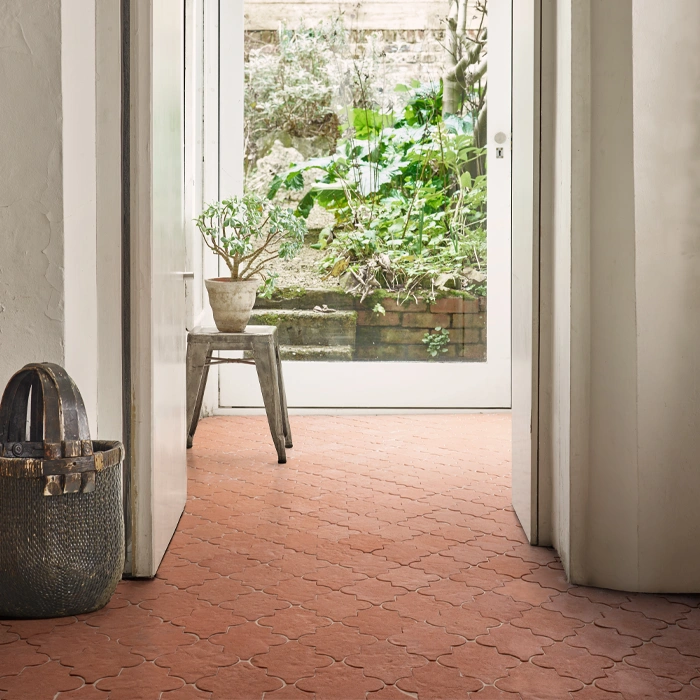 Moorish terracotta floor pattern